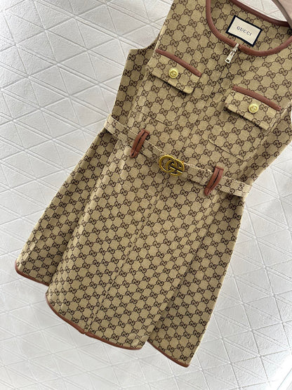 2025 new product Belt vest dress