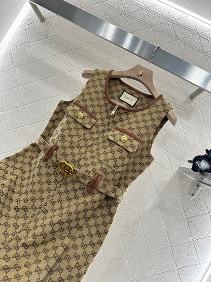 2025 new product Belt vest dress