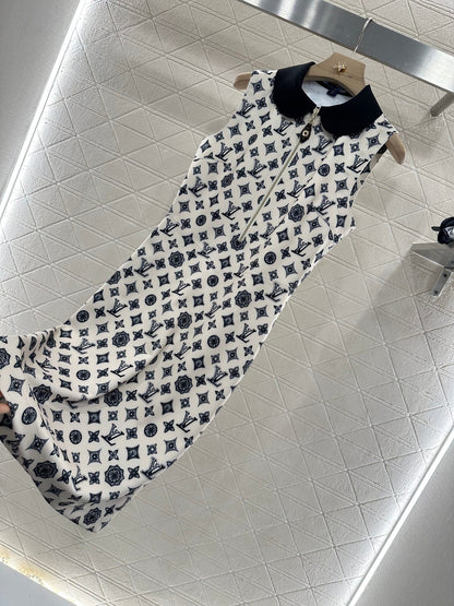 2025 new product Printed vest dress