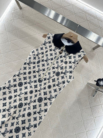 2025 new product Printed vest dress