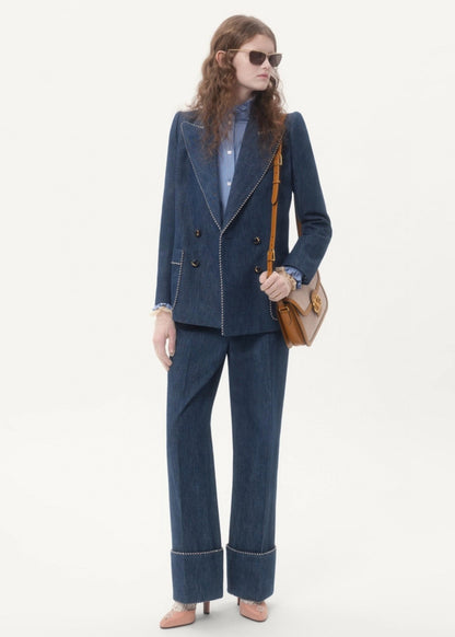 2025 new products Denim suit and trousers set