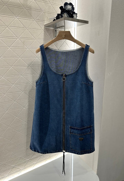 2025 new product Denim vest skirt