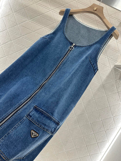 2025 new product Denim vest skirt