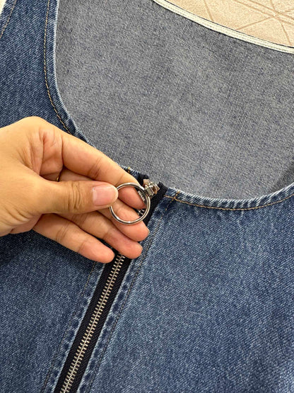 2025 new product Denim vest skirt