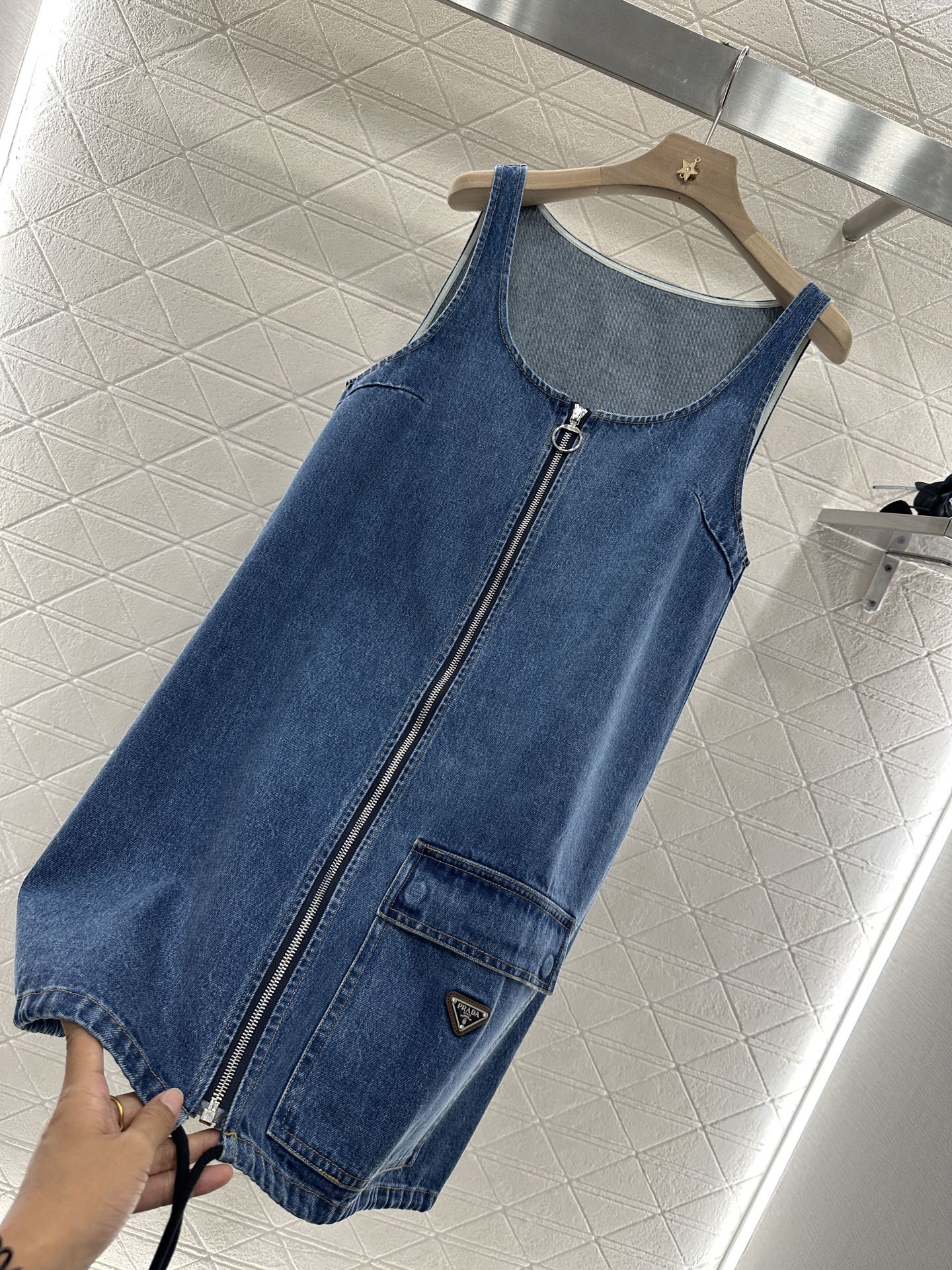 2025 new product Denim vest skirt