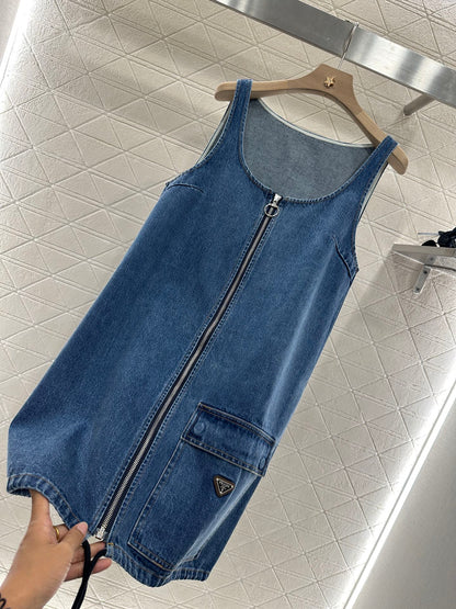 2025 new product Denim vest skirt