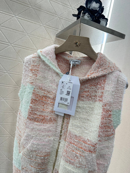 2025 new product Hooded knitted vest