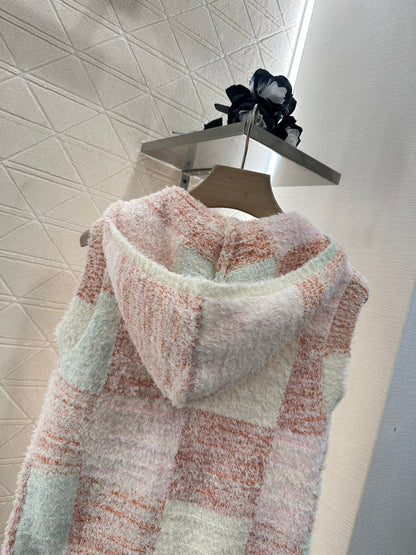 2025 new product Hooded knitted vest