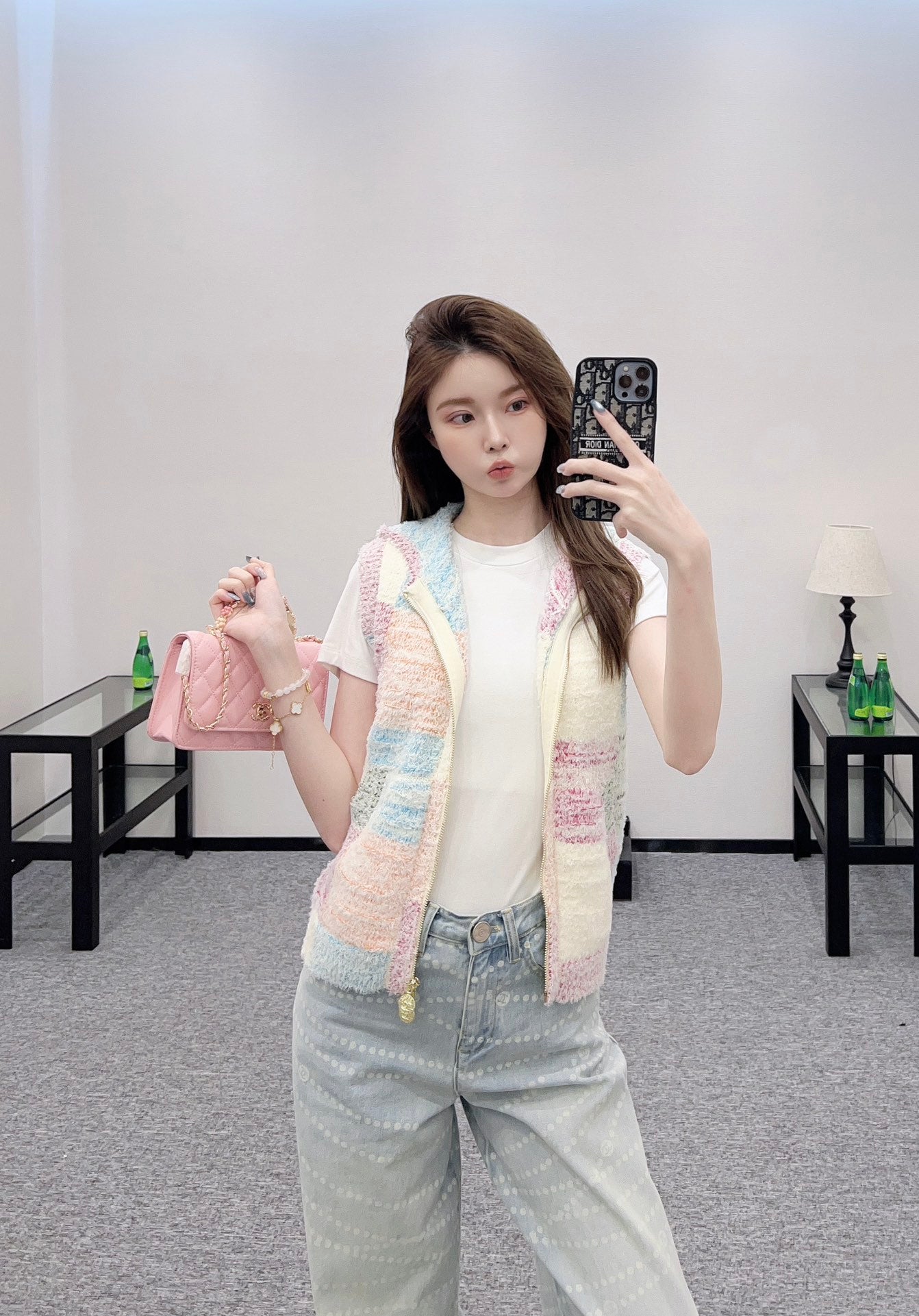 2025 new product Hooded knitted vest