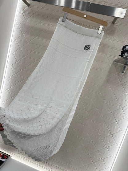 2025 new product Hollow cardigan and skirt set