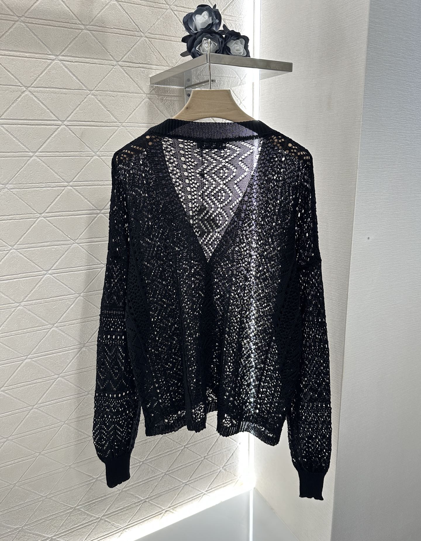 2025 new product Hollow cardigan and skirt set