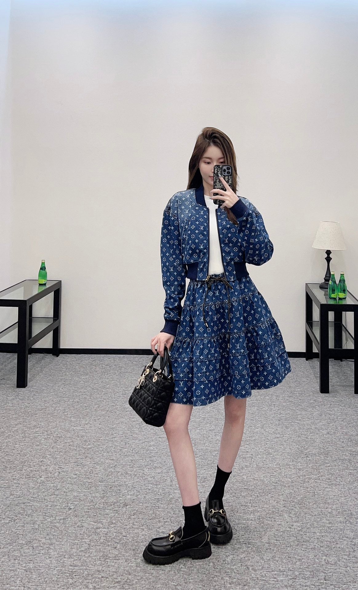 2025 new arrivals Denim jacket and skirt set