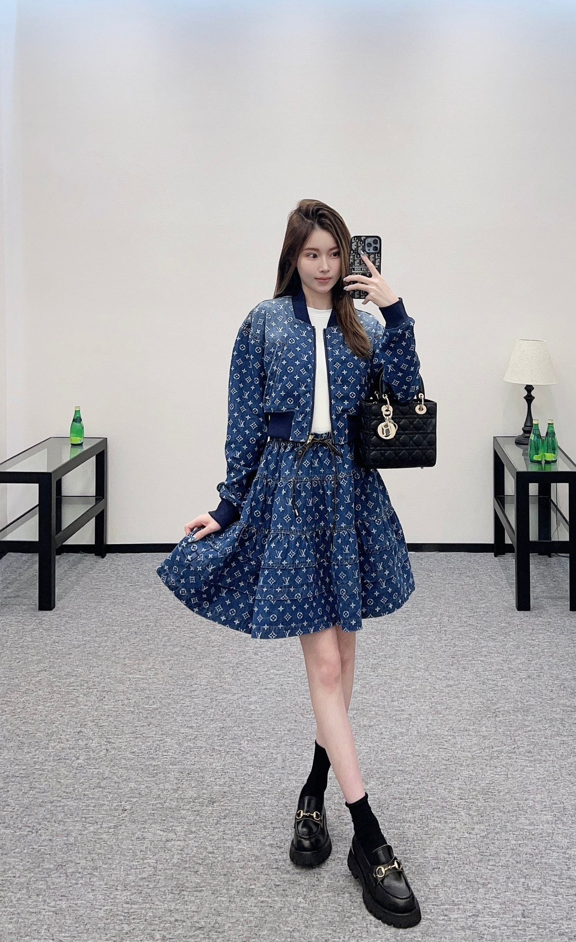 2025 new arrivals Denim jacket and skirt set