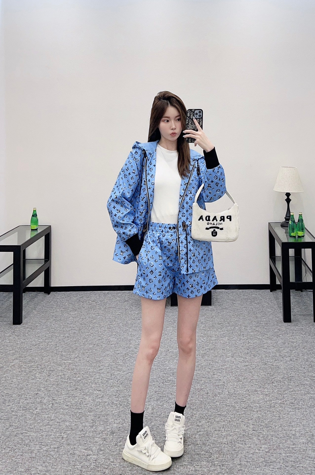 New Arrival Hooded Jacket and Shorts Set