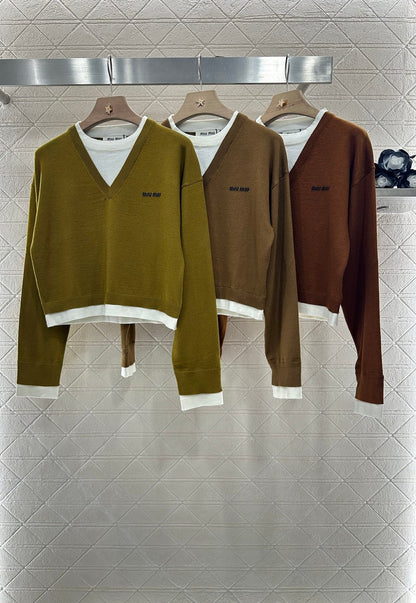 2025 new product Knitted long-sleeved sweater