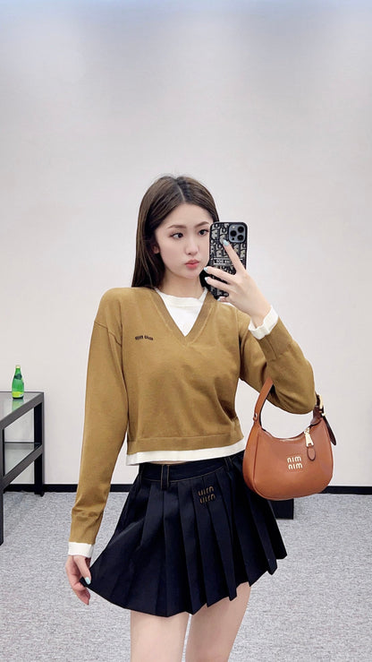 2025 new product Knitted long-sleeved sweater