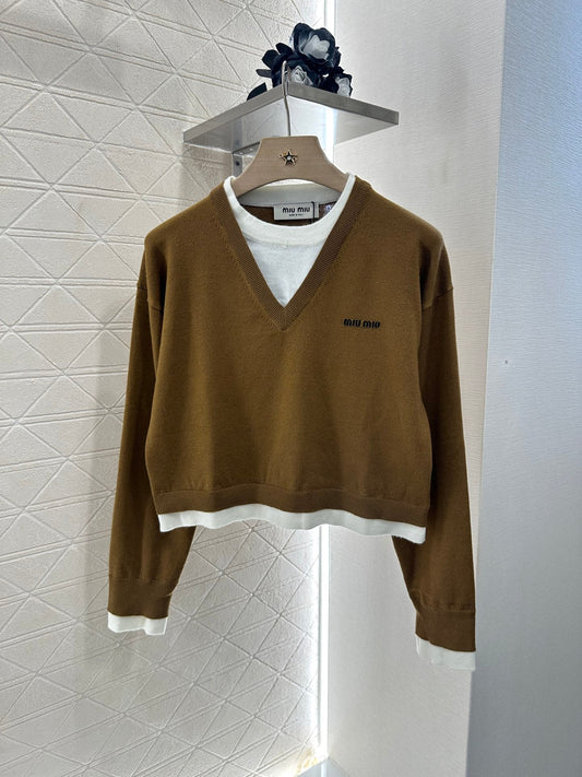 2025 new product Knitted long-sleeved sweater