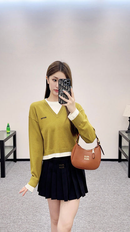 2025 new product Knitted long-sleeved sweater