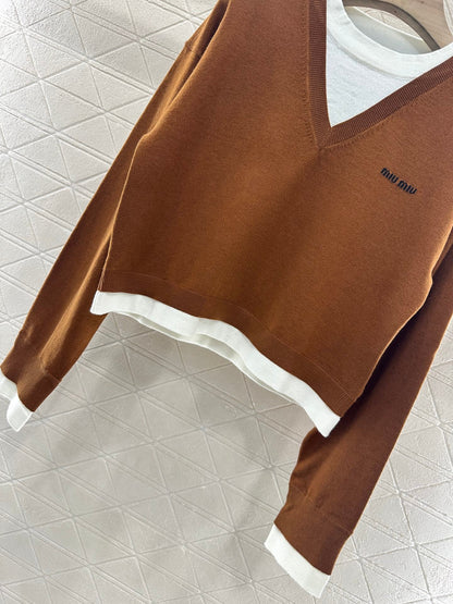 2025 new product Knitted long-sleeved sweater