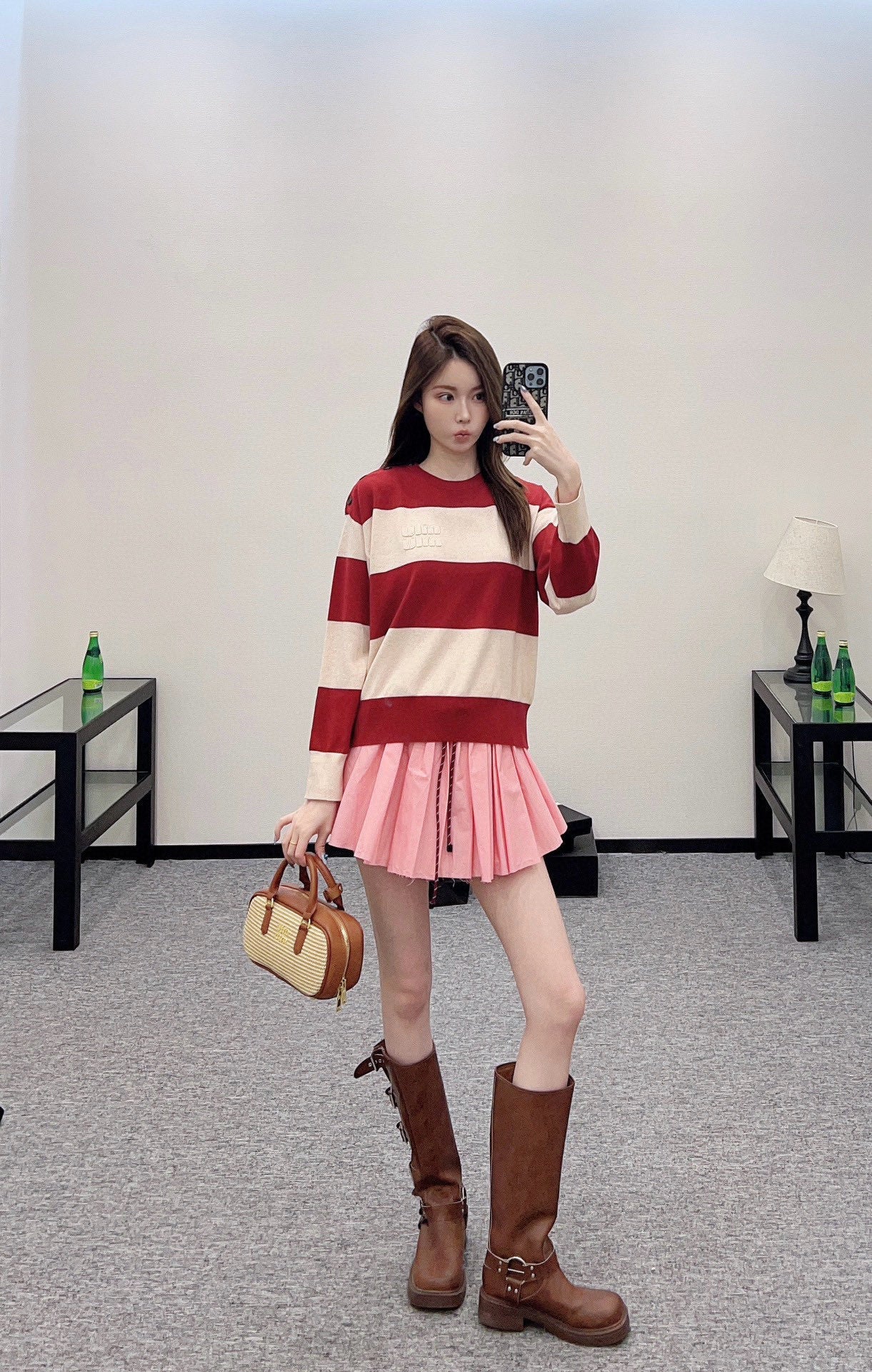 new product Striped crew neck sweater