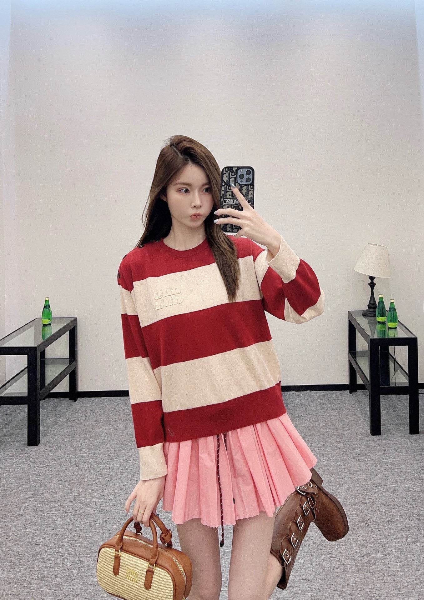 new product Striped crew neck sweater