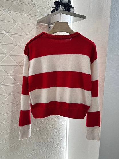 new product Striped crew neck sweater