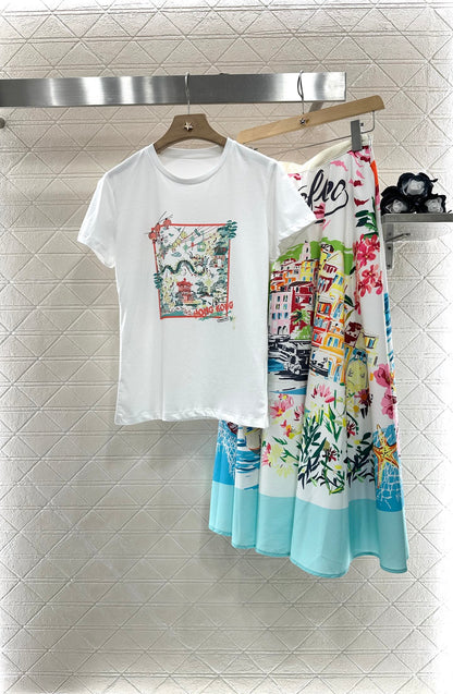2025 new product Round neck printed T-shirt