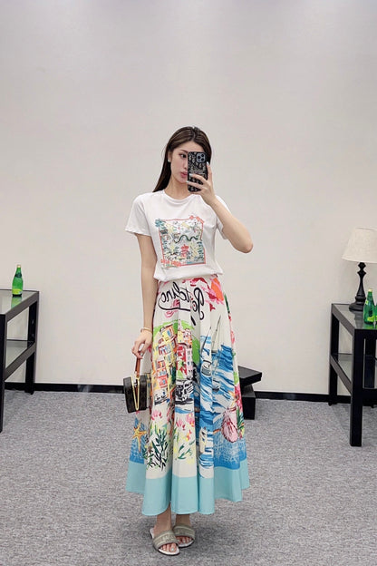 2025 new product Round neck printed T-shirt