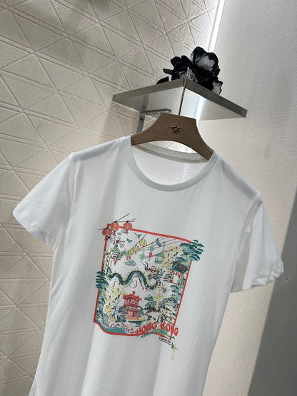 2025 new product Round neck printed T-shirt