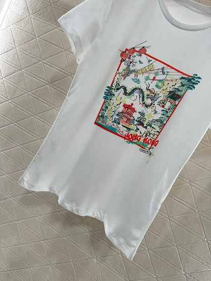 2025 new product Round neck printed T-shirt