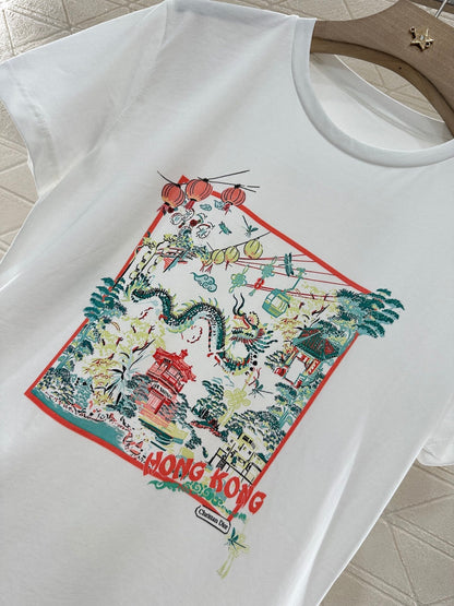 2025 new product Round neck printed T-shirt