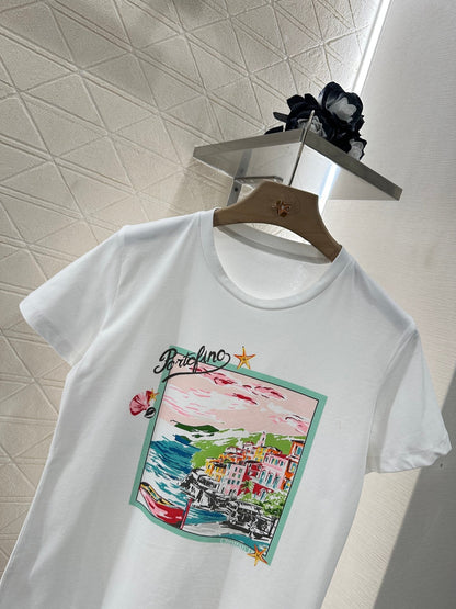 2025 new product Round neck printed T-shirt