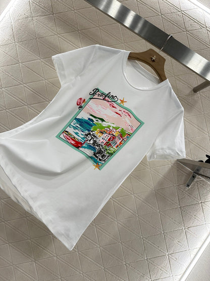 2025 new product Round neck printed T-shirt