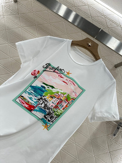 2025 new product Round neck printed T-shirt