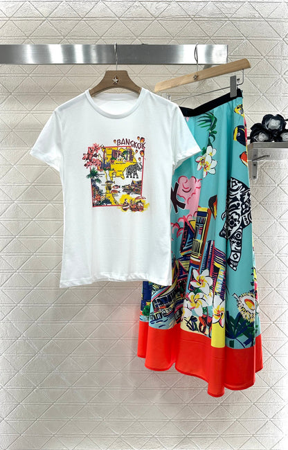 2025 new product Round neck printed T-shirt