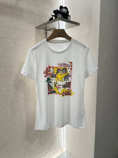 2025 new product Round neck printed T-shirt