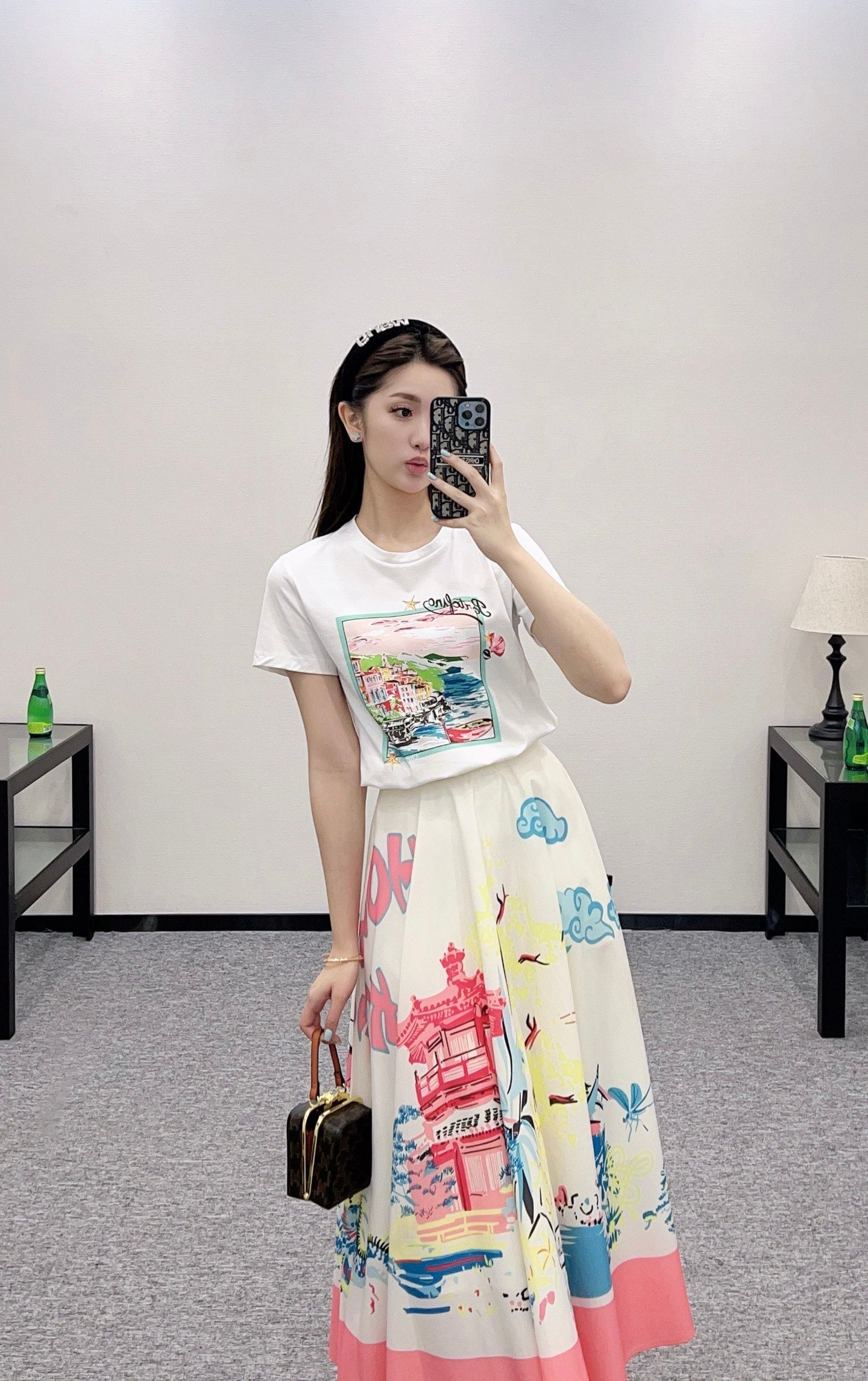 2025 new product Printed skirt