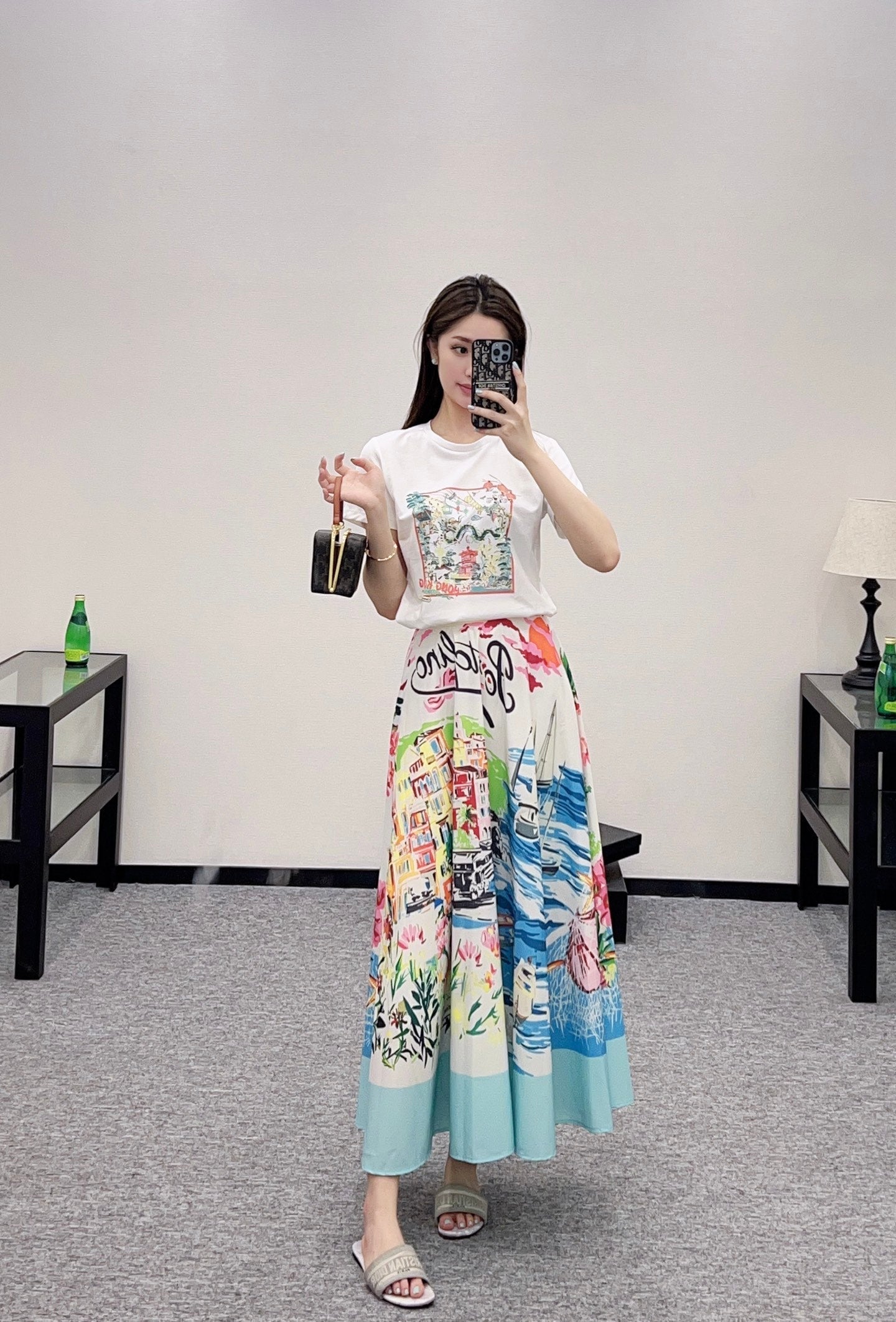 2025 new product Printed skirt
