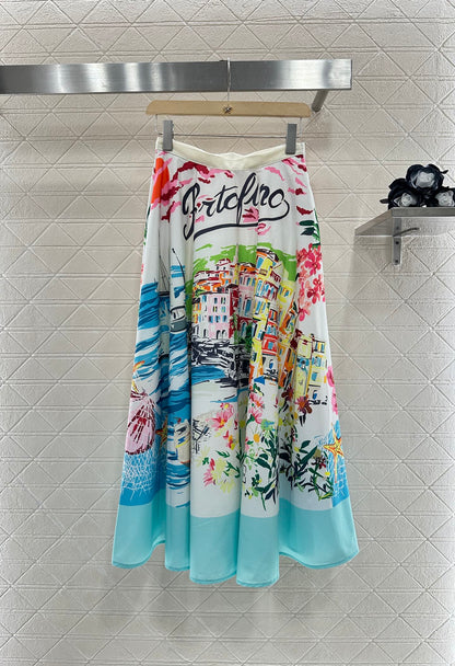 2025 new product Printed skirt