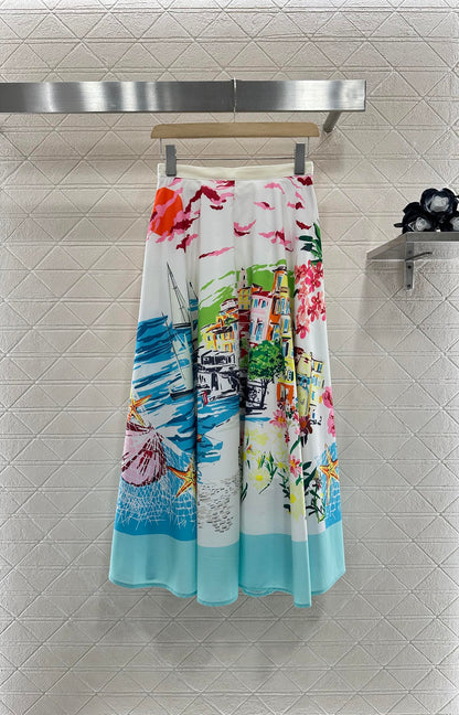 2025 new product Printed skirt
