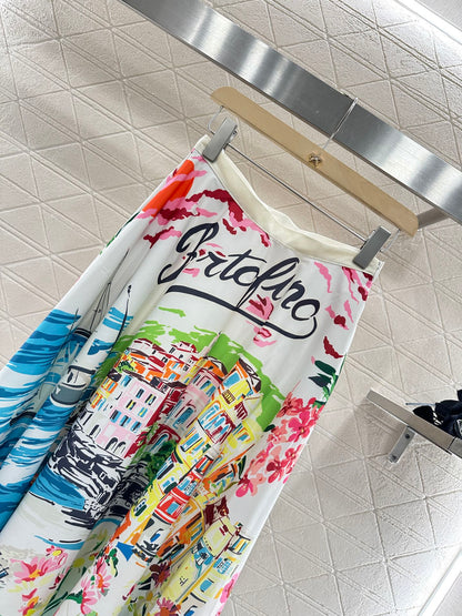 2025 new product Printed skirt