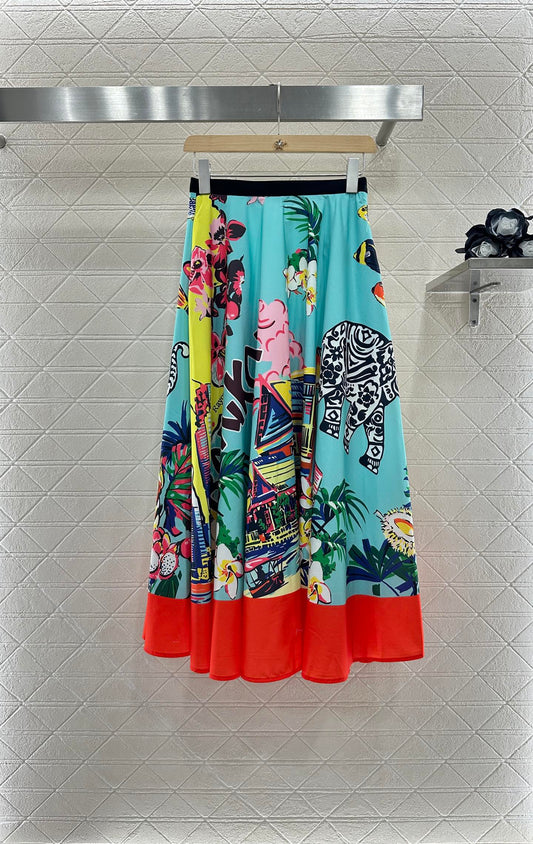 2025 new product Printed skirt