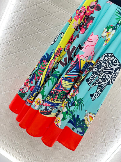 2025 new product Printed skirt