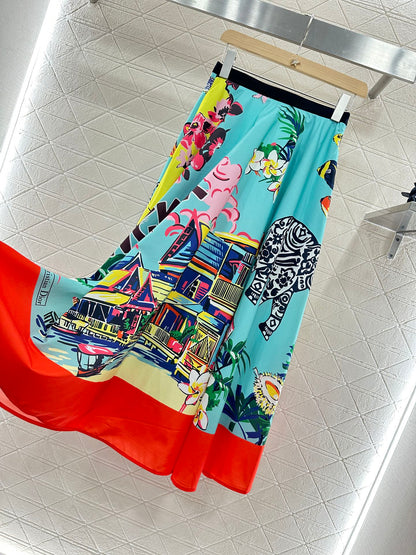 2025 new product Printed skirt