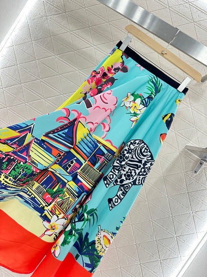 2025 new product Printed skirt