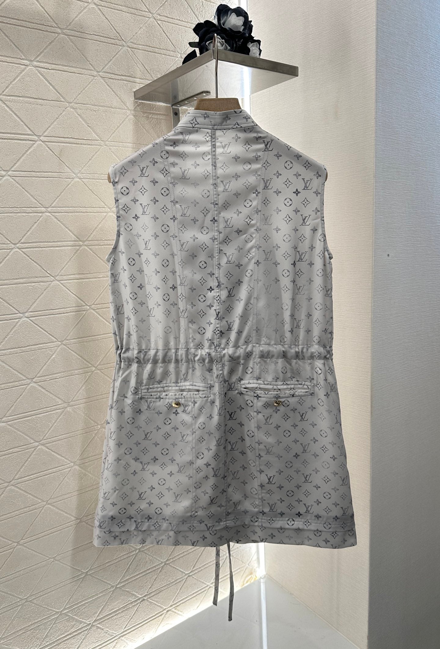 New Arrival Zippered Printed Vest Dress