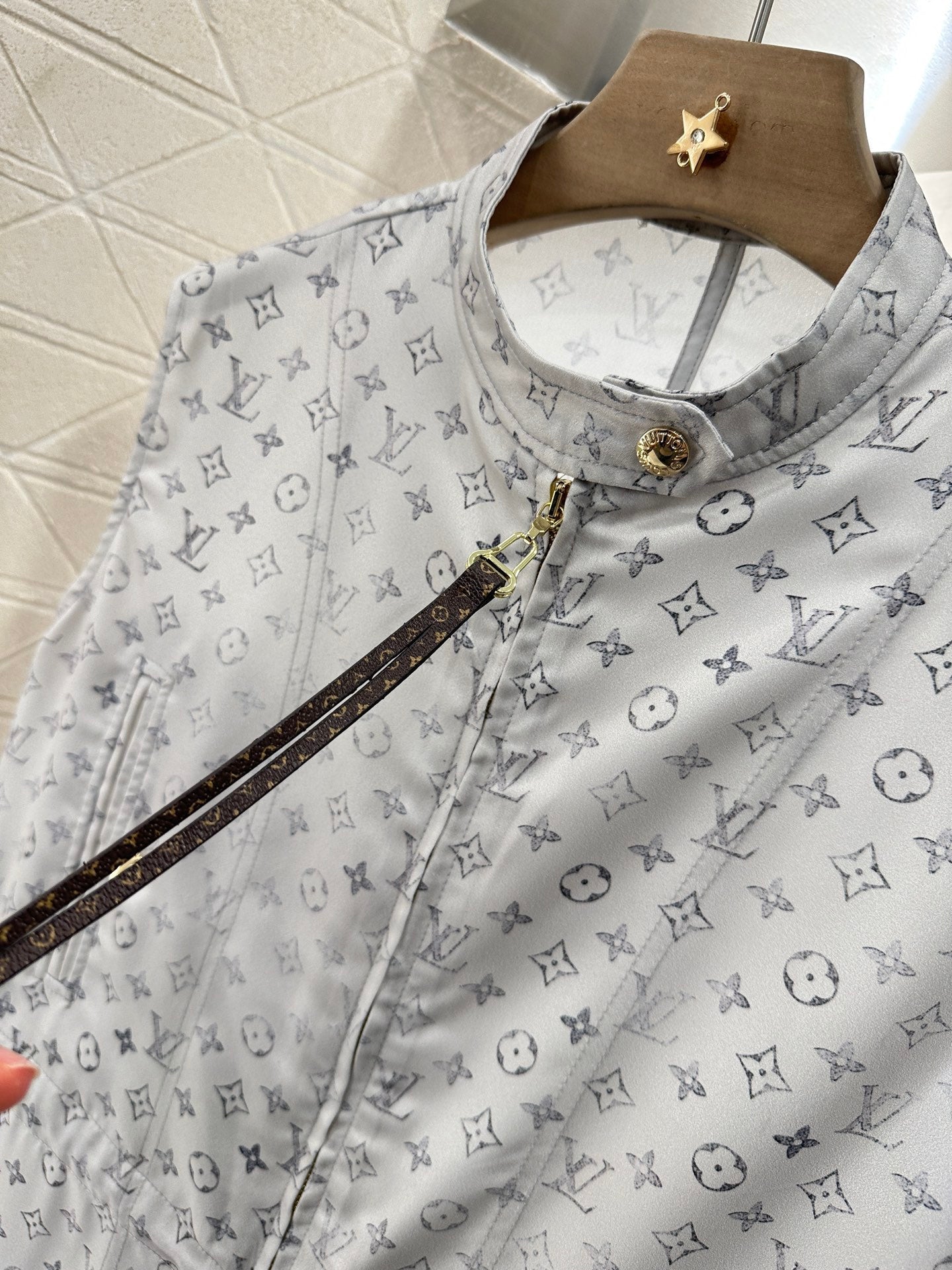 New Arrival Zippered Printed Vest Dress