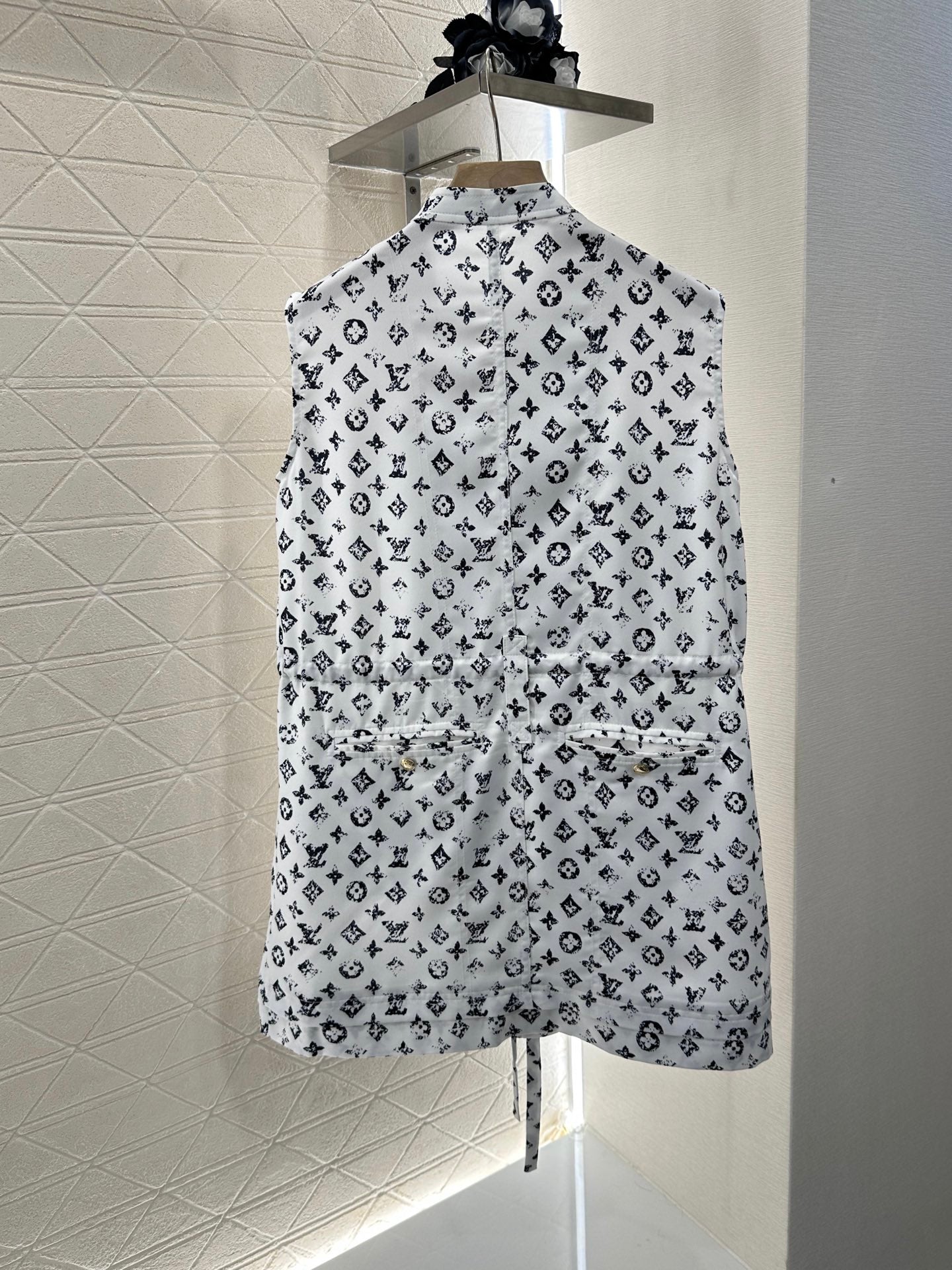 New Arrival Zippered Printed Vest Dress