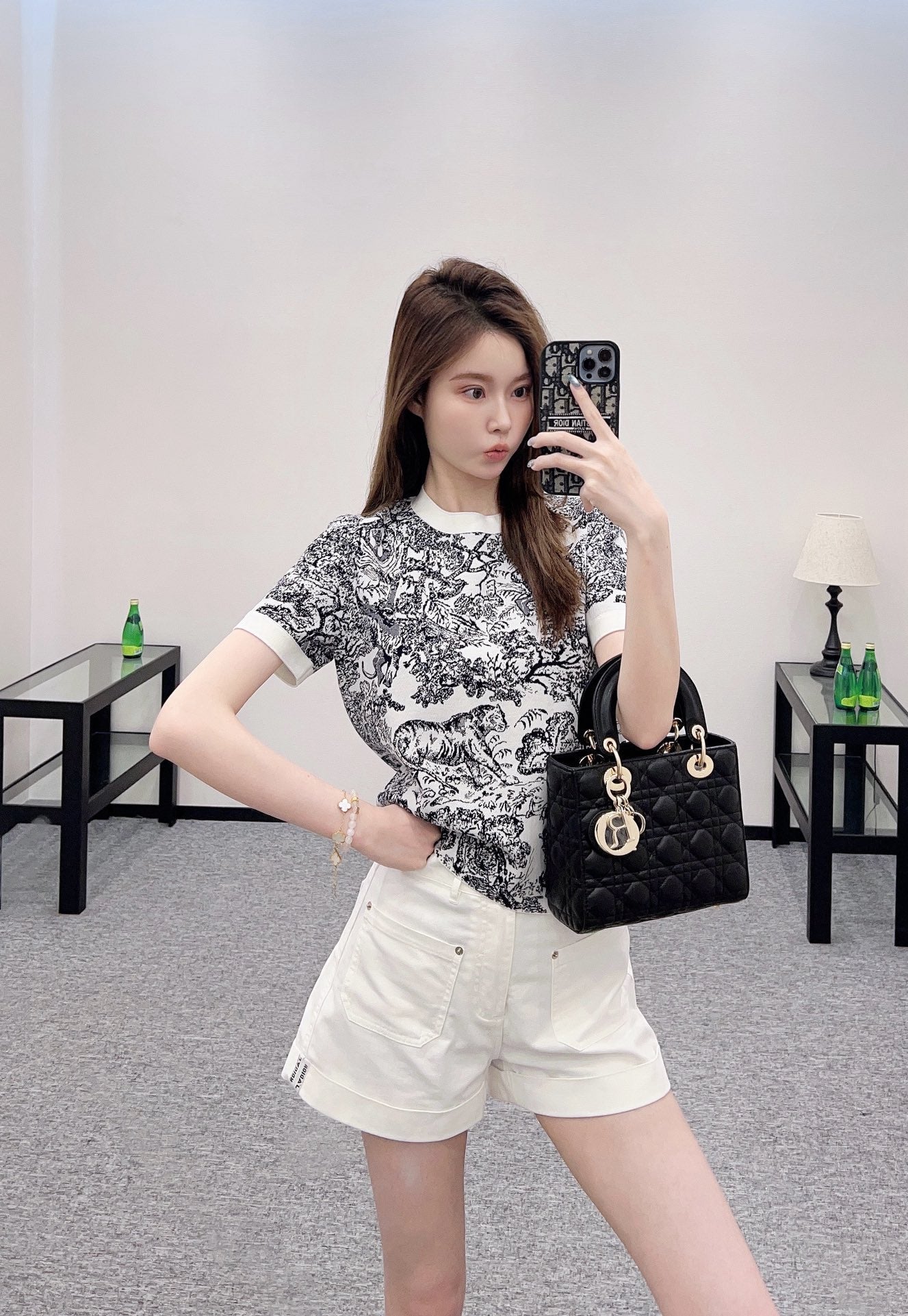2025 new product Jacquard knitted short sleeves