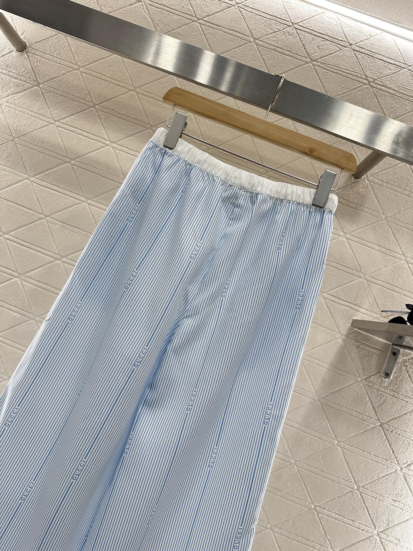 2025 new product Drawstring striped trousers